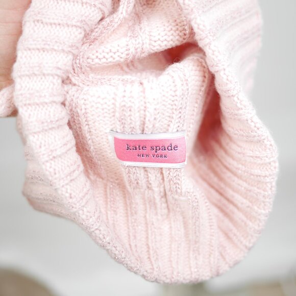 KATE SPADE New York Women's English Rose Metallic Rib Knit Scarf and Hat Set - Picture 5 of 12